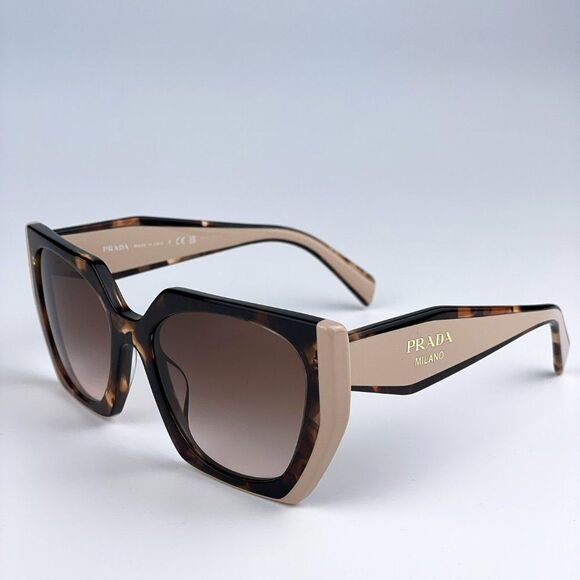 NEW Prada PR15WS 01R0A6 Tortoise Caramel Powder Brown Gradient Cat Eye - Picture 8 of 14